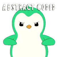 a poster that says abstract coder with a green symbol