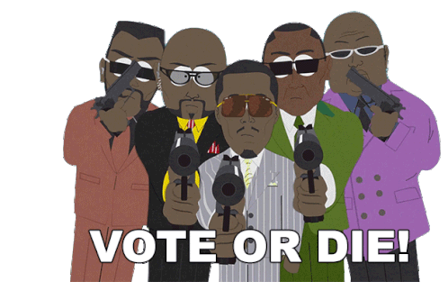 Vote Or Die Puff Daddy Sticker - Vote Or Die Puff Daddy South Park Stickers