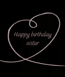 happy birthday sister love heart