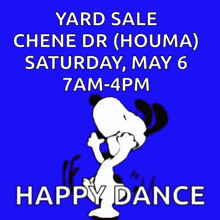 a poster for a yard sale at chene dr houma on saturday may 6