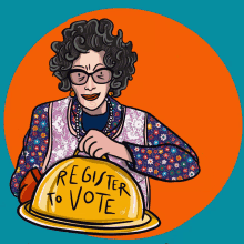 Register To Vote And Eat Something GIF - Register To Vote And Eat Something Eat Something GIFs