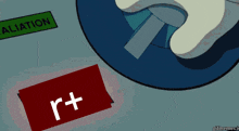 a cartoon of a mouse pressing a button with the words gifmemes.it below it