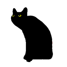 Cat Black Cat Srodan Anonimlesmek Animation Cat Art Art Meow GIF