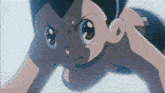 a close up of a cartoon character 's face