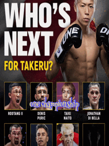 a poster for a boxing tournament called who 's next