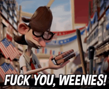 Fuck You, Weenies! GIF - Sausage Party Sausage Party Movie Fuck You GIFs
