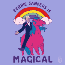 Bernie On A Unicorn? I Needed This. GIF