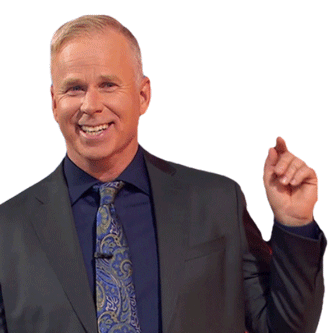 Pointing Fingers Gerry Dee Sticker - Pointing Fingers Gerry Dee Family Feud Canada Stickers