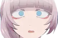 a close up of a girl 's face with hypnotic eyes