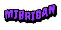 the name mithriban is written in purple and black