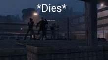 a person wearing a black jacket with a patch that says * dies * on it