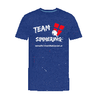 a blue t-shirt that says team simming