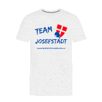 a white t-shirt that says team josefstadt on it