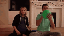 Blowing The Balloon Dave Crosby GIF - Blowing The Balloon Dave Crosby Claire And The Crosbys GIFs