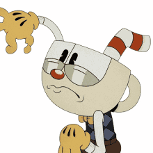 sad cuphead the cuphead show about to cry emotional