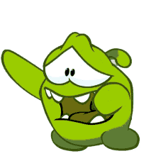 sad om nom cut the rope crying tearing up