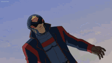 a blurry picture of a person flying through the air .