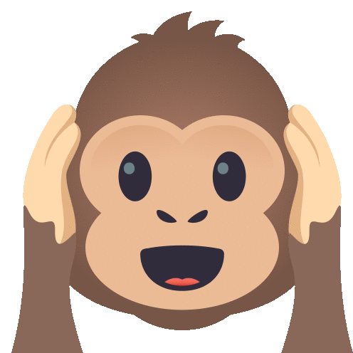 Hear No Evil Monkey Nature Sticker - Hear No Evil Monkey Nature Joypixels Stickers