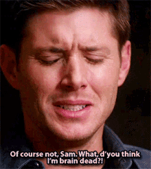 of course not whatd do you think brain dead supernatural dean winchester