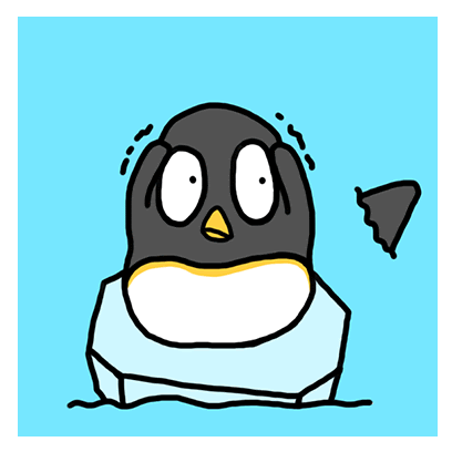 Penguin Big Eye Sticker - Penguin Big Eye Cold Stickers