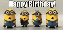 Happy Birthday Minions GIF - Happy Birthday Minions Despicable Me GIFs