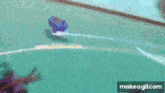 a person is playing a video game with a sword and a sword .