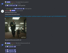 a man in a suit is walking a dog on a netflix screen
