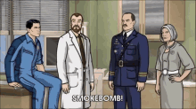 Smokebomb GIF - Archer Krieger Exit GIFs