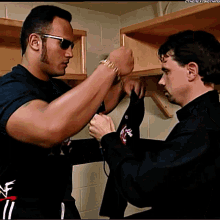 The Rock Michael Cole GIF - The Rock Michael Cole Covers Face GIFs
