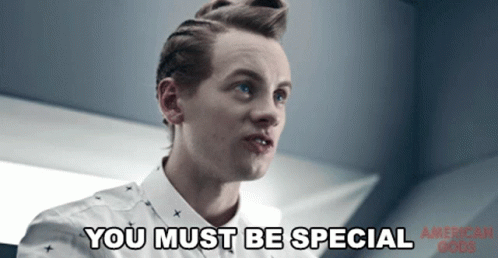 You Must Be Special Technical Boy GIF - You Must Be Special Technical Boy American Gods GIFs