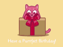happy birthday cats have a purrfect birthday present birthday present