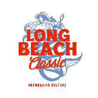 a long beach classic logo with a mermaid on it