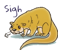 Otter Sigh Sticker - Otter Sigh Ugh Stickers