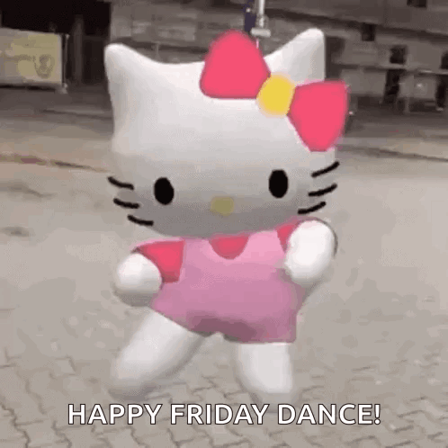 cat happy friday dance