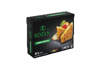 a box of rozen elmali waffle with apples on the front