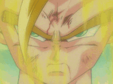 a close up of a person 's face with a lightning bolt coming out of it