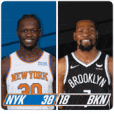 New York Knicks (38) Vs. Brooklyn Nets (18) First-second Period Break GIF - Nba Basketball Nba 2021 GIFs