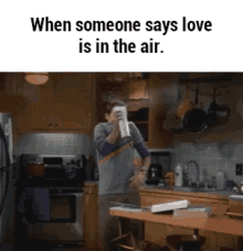 the big bang theory jim parsons sheldon cooper when someone says love is in the air spray