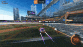a rocket league game is being played with a score of 108 to 2