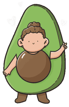heart avocado