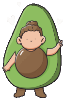 Avocado Heart Sticker - Avocado Heart Love Stickers