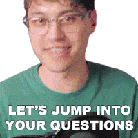 Lets Jumps Into Your Questions Hunter Engel Sticker - Lets Jumps Into Your Questions Hunter Engel Agufish Stickers