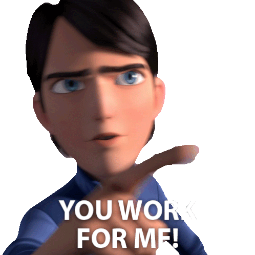 You Work For Me Jim Lake Jr Sticker - You Work For Me Jim Lake Jr Trollhunters Tales Of Arcadia Stickers