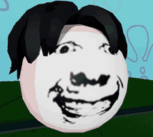a cartoon drawing of a face with a mustache