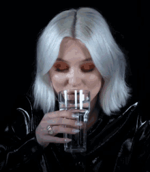Drinking Water Zara Larsson GIF - Drinking Water Zara Larsson Popbuzz GIFs