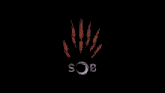 a graphic of a hand with the word sob on it