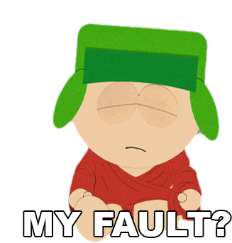 My Fault Kyle Broflovski Sticker - My Fault Kyle Broflovski South Park Stickers