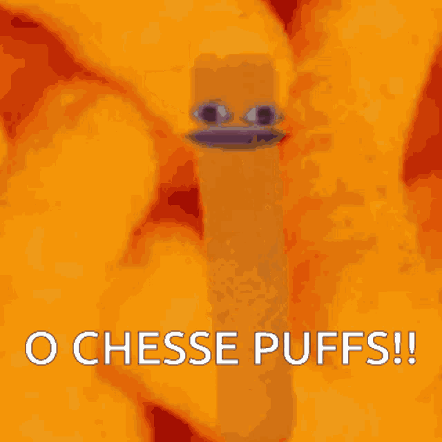 cartoon cheese puffs