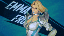 a video game character named emma fro is shown
