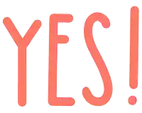 a red sticker that says yes on it